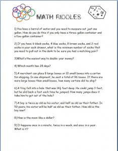 Critical thinking activities for mathematics