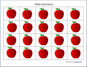 Apple Grid Game Free Math Printable For Ages 2 4 Homeschool Den