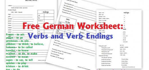 German homework sheets