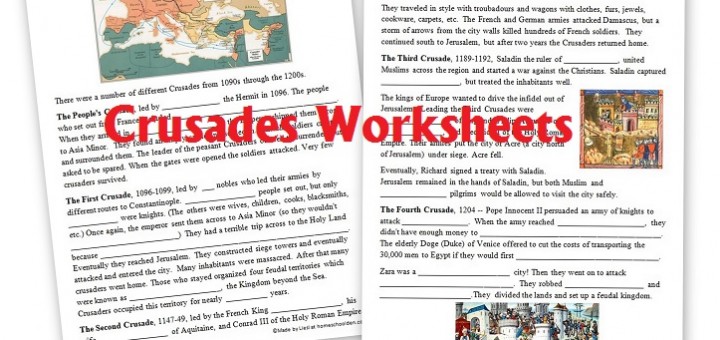 Crusades Worksheets Archives - Homeschool Den