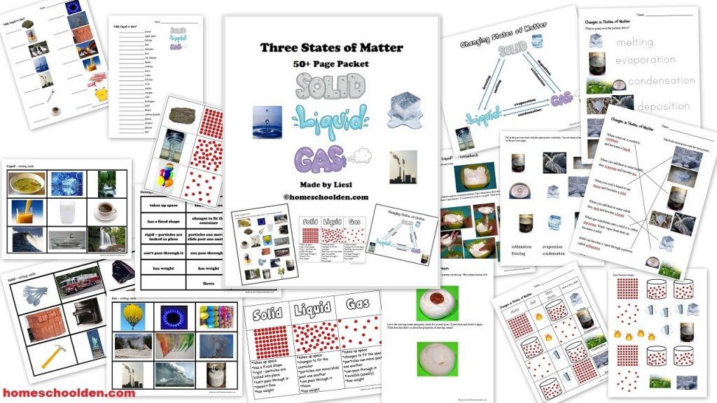 States of Matter – Changing States of Matter Packet (50pages  worksheets for teachers, alphabet worksheets, free worksheets, and learning Solids Liquids And Gases For Kids Worksheets 720 x 1280