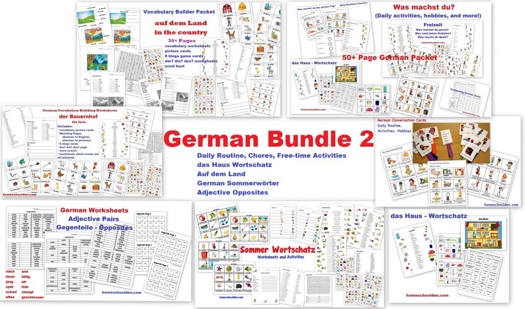 German Worksheets for Kids