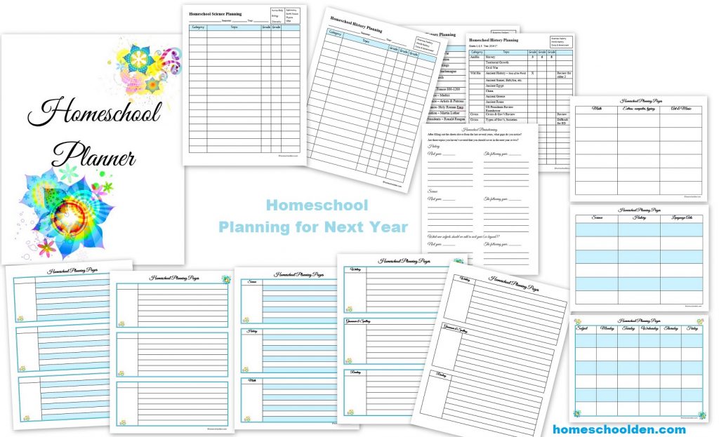 homeschool planning for next year free planning pages