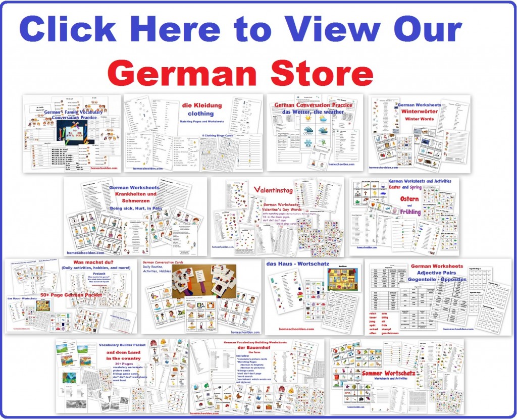 Foreign Language Goldmine German Flashcards German Writing Worksheets Homeschool Den
