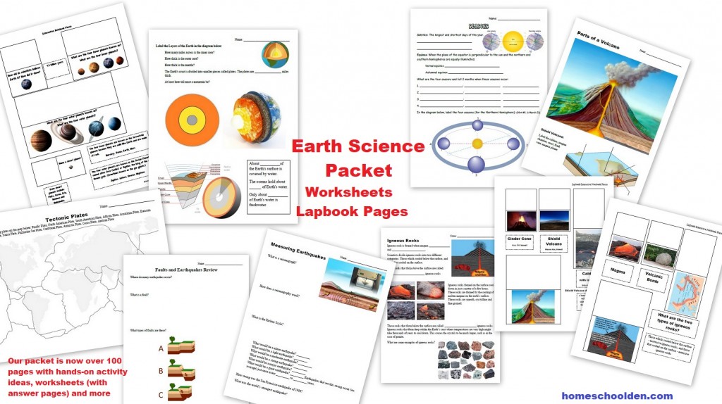 layers of the earth worksheet 4th grade