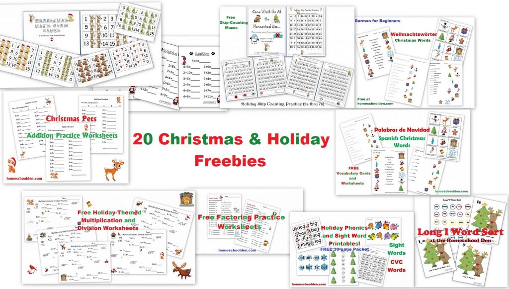20 Free Christmas And Holiday Printables Homeschool Den