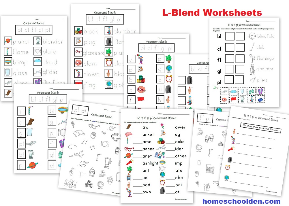 L-Blend Worksheets