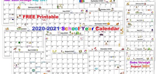 Free 2020 2021 Calendar Printable Homeschool Denhomeschool Den