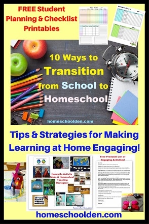 10 Ways to Transition from School to Homeschool Tips & Strategies Free Checklist