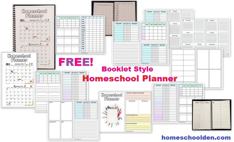 Free Homeschool Planner - Booklet Half-Page