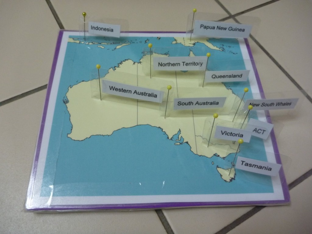 Australia pin map