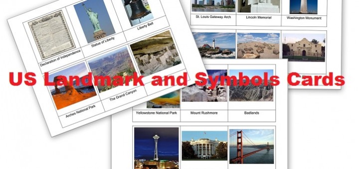 US Landmarks and Symbols Cards