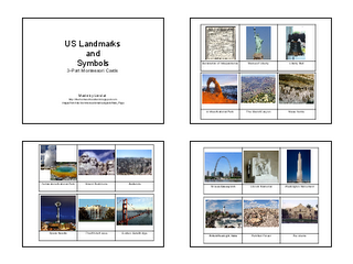 US Symbols and Landmarks Cards