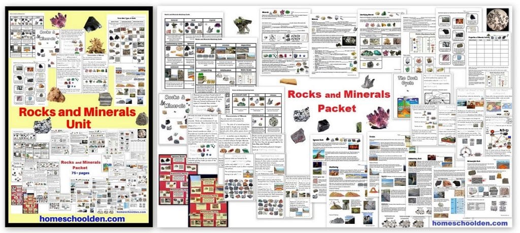 Rocks and Minerals Packet - worksheets activities and more