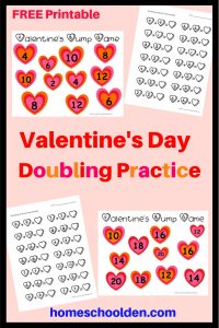 Valentine's Day Doubling Practice - Games and Worksheets