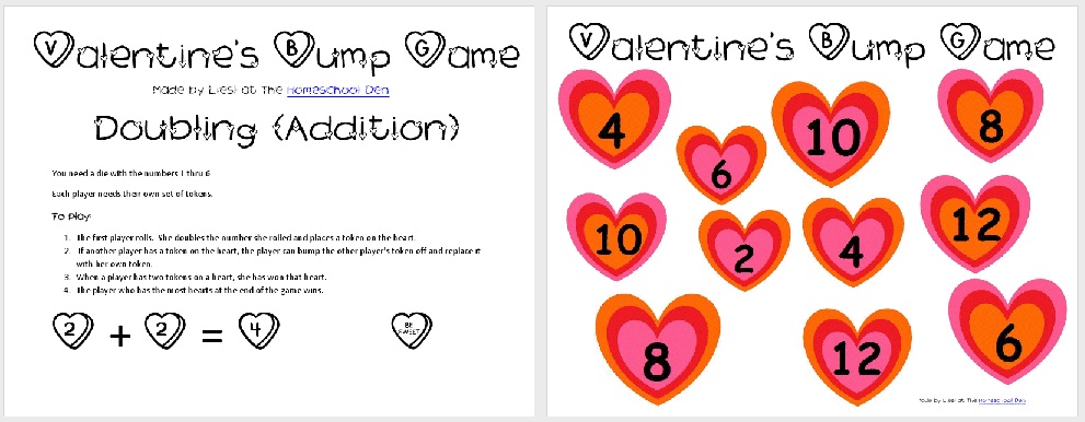 Valentines Day Doubling Game