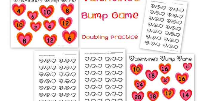 Valentine’s Bump Game Doubling Practice