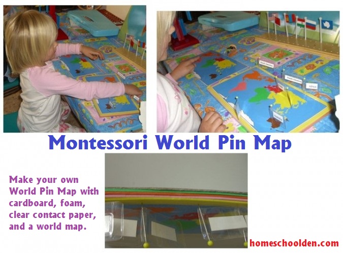 Montessori World Pin Map Free Printable