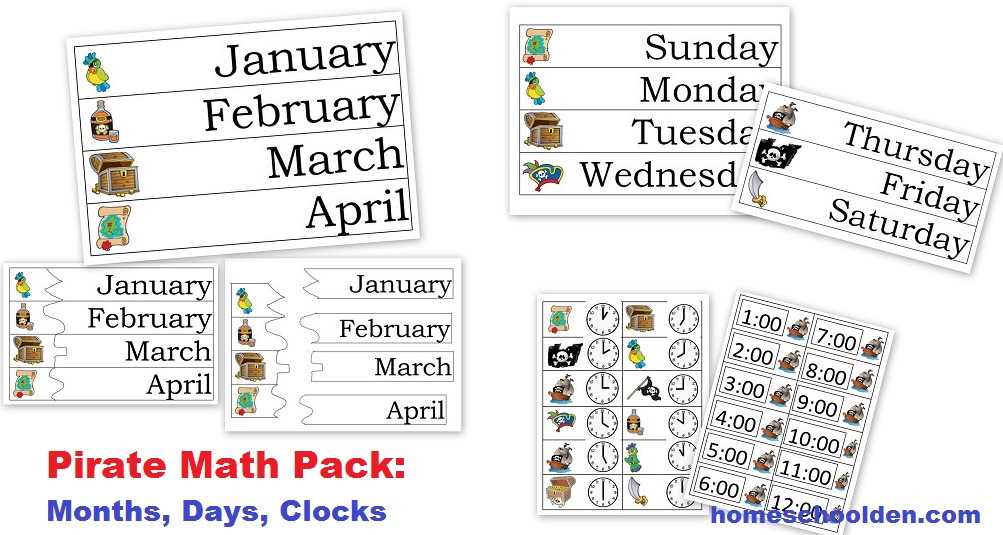 Pirate-Math-Pack-Months-Days-Clocks