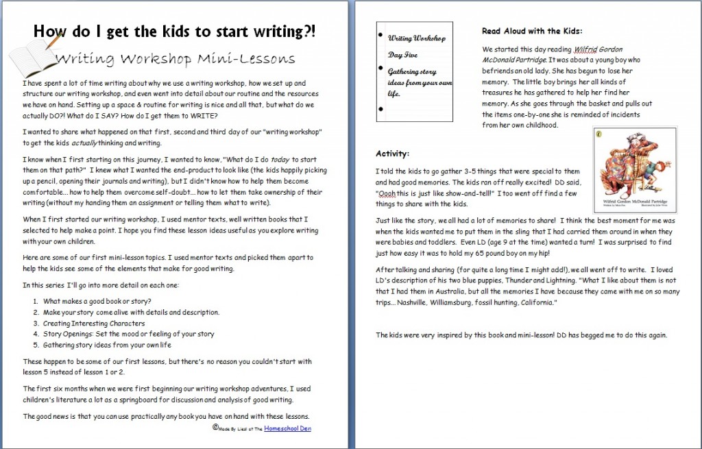 ways to start a story for kids