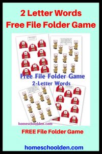 2 Letter Words - Free File Folder Game