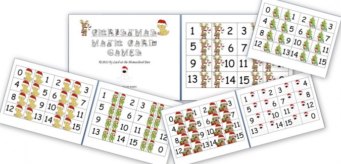 Math Card Games- Christmas