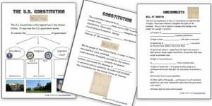 US Constitution Worksheets
