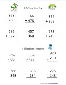 Addition-Subtraction-Worksheets