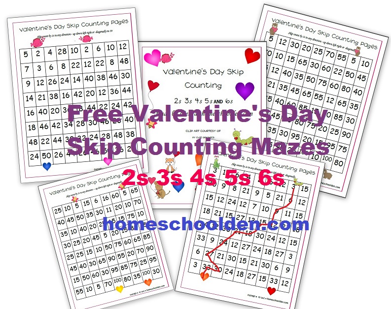 Skip Counting Worksheets Free Valentines