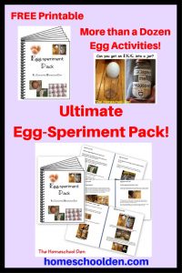 Free EggSperiment Pack with a dozen Egg Activities