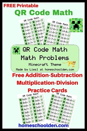 QR Code Minecraft Math Problems