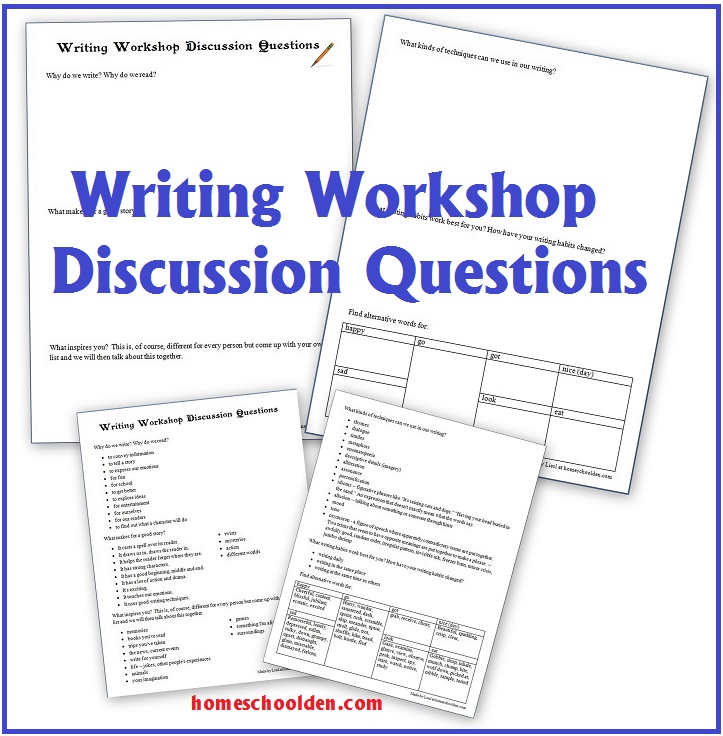 WritingWorkshopDiscussionQuestionsPrintable