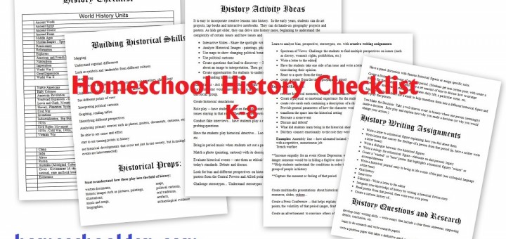 Homeschool History Checklist