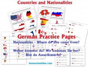 German Practice Pages -Countries - Nationalities - HomeschoolDen