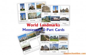 WorldLandmarks-Montessori-3-Part-Cards