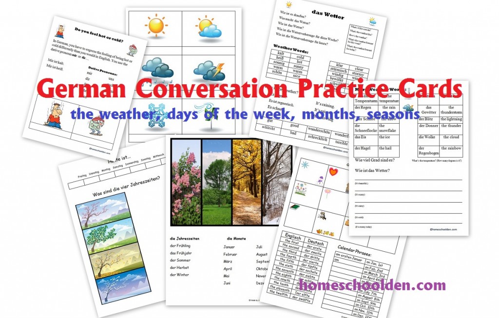 German-Conversation-Card-Set-weather-days-months-seasons