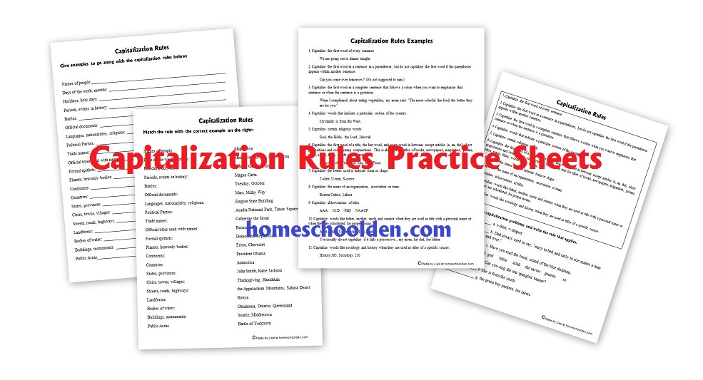 Capitalization-Rules-Practice-Sheets