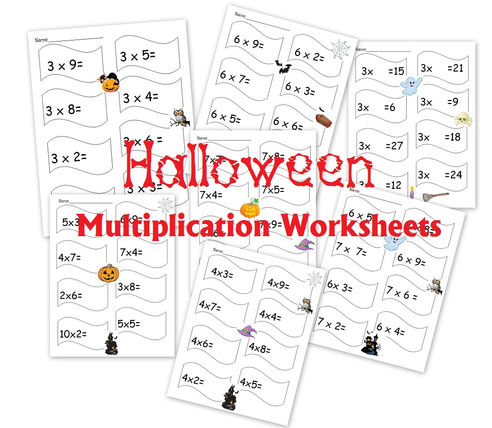 Halloween-multiplication-worksheets