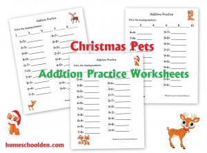 Christmas Addition - Subtraction Worksheets (Minecraft, Pete the Cat ...
