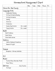 Homeschool-Assignment-Chart