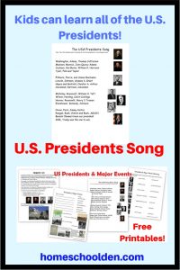 U.S. Presidents Song and Worksheets