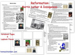 Reformation-MartinLuther-NotebookPages-Lapbook