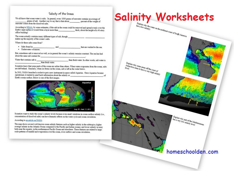 Salinity-Worksheets