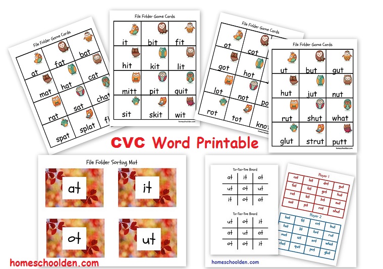 CVC-Words-at-it-ot-ut-Printable