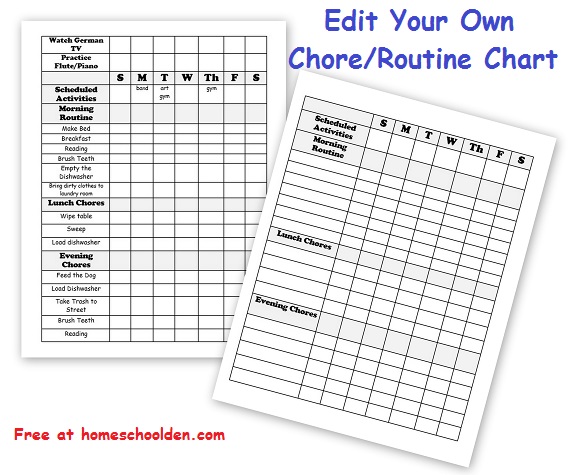Chore-Routine-Chart-Homeschool