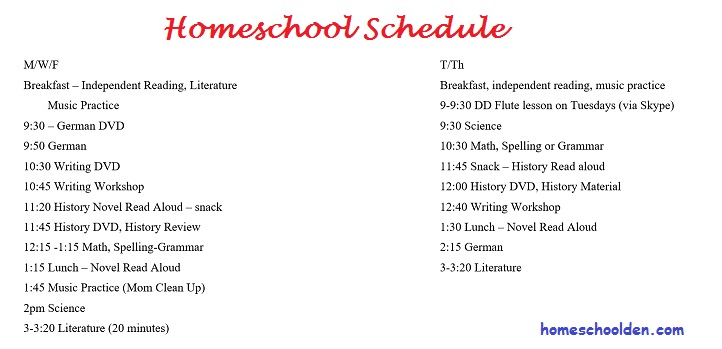 Homeschool-Schedule