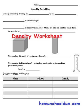 density-worksheet