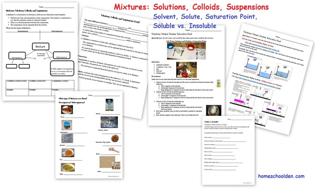 mixtures-solutions-suspensions-solvent-solute-saturation-point-soluble-vs-insoluble-worksheets