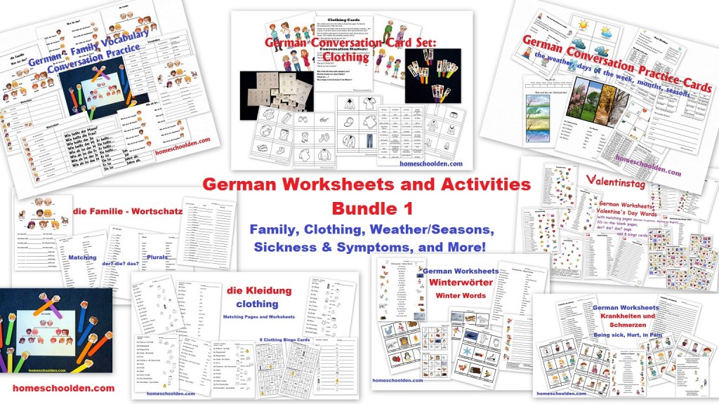 German Worksheets and Activities for Kids