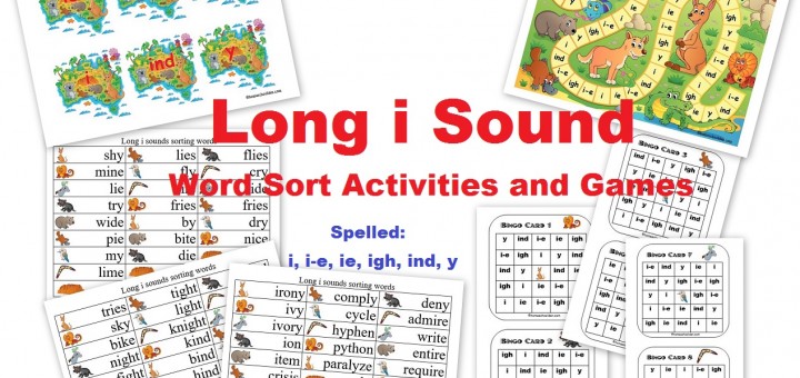 Long i words ie y i-e igh Spelling Activities